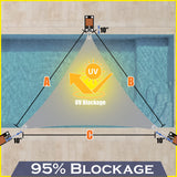 ShadeMart 30' x 30' x 30' Grey Sun Shade Heavy Duty Triangle Shade Sail, Custom Size Super Ring Canopy Awning Shades for Patio Carport Yard UV Blockage Commercial Grade 260 GSM ShadeMart