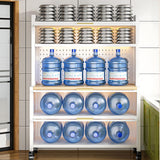 TVMCNA 63" Tall Kitchen Pantry Storage Cabinet, Large Capacity Hutch Cabinet with Acrylic Doors and Microwave Stand, Bakers Racks with Storage for Kitchens, Pantry, Living Room TVMCNA