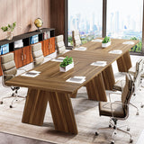 Tribesigns 6 ft Conference Table, 70.9 L x 35.4 W x 29.5 H Inches Meeting Table with Solid Wood Legs, Wood Training Table Boardroom Desk for Office Meeting Conference Room Tribesigns
