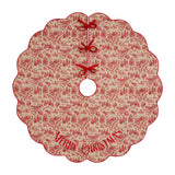 Mud Pie Toile Scalloped Tree Skirt; 54" Dia Mud Pie