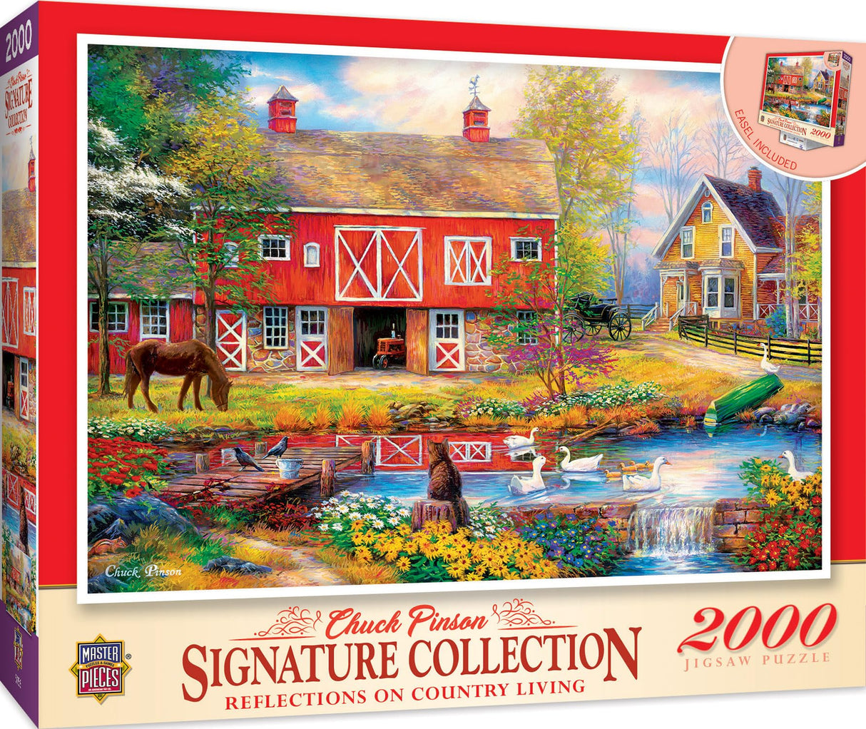 MasterPieces 2000 Piece Jigsaw Puzzle for Adults, Family, Or Youth - Reflections On Country Living - 39"x27" Masterpieces