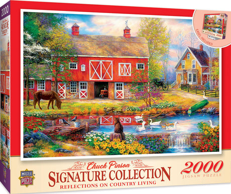 MasterPieces 2000 Piece Jigsaw Puzzle for Adults, Family, Or Youth - Reflections On Country Living - 39"x27" Masterpieces