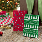 Hallmark Medium Christmas Gift Boxes with Lids (12 Shirt Boxes, 3 Designs: Lights, Trees, Red and Green Stripes) for Christmas, Holiday Parties, Hostess Gifts Hallmark