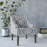 HomePop Velvet Swoop Arm Accent Chair, Suri Blue HomePop