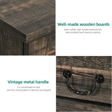 YITAHOME Television Stand for 65/55 Inch TV, Farmhouse TV Stand with 9 Drawers, Adjustable Shelves and Tempered Glass Doors, Entertainment Center TV Media Console for Living Room, Dark Rustic Oak YITAHOME