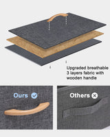 Crestlive Products Vertical Dresser Storage Tower - Sturdy Steel Frame, Wood Top, Easy Pull Fabric Bins, Wood Handles - Organizer Unit for Bedroom, Hallway, Entryway, Closets - 6 Drawers (Gray) Crestlive Products