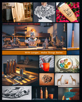 Laser Engraver with Auto Air Assist, 35000mw Output Power Laser Cutting Machine for Laser Engraving on Wood and Metal, Glass, Leather ALLADINBOX