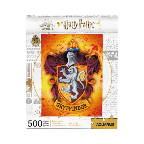 AQUARIUS Harry Potter Puzzle Gryffindor Crest (500 Piece Jigsaw Puzzle) - Officially Licensed Harry Potter Merchandise & Collectibles - Glare Free - Precision Fit - 14x19in AQUARIUS