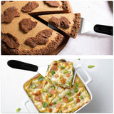 Small Spatula Professional Mini Serving Spatula, 2 Pieces Stainless Steel Metal Spatulas Set, Cutter and Serve Turner for Kitchen, Flipping or Cooking for Brownie, Cookie, Lasagna, Pancakes or Cake RCMo