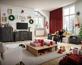 AMERLIFE 63" Fluted 6 Drawer Dresser, Long Modern Chest of Storage Drawers with Pine Handles, Rounded Corners & Anti-Tip Design, Wood Closet Organizer for Bedroom, Living Room, Nursery, Black AMERLIFE