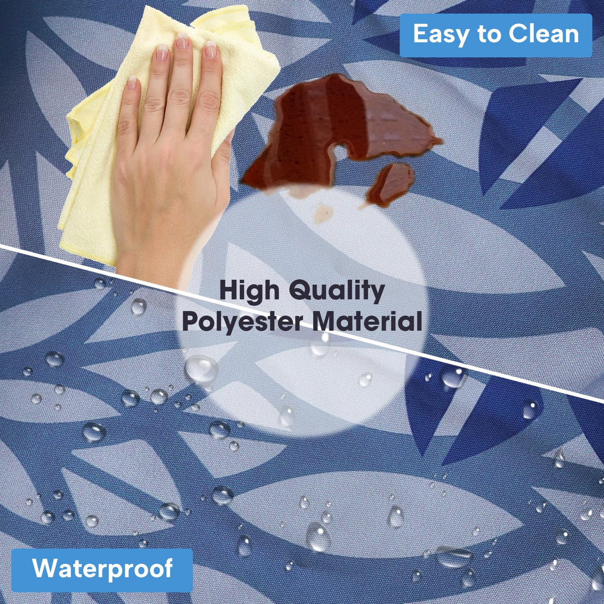 Asxhif Outdoor Picnic Fitted Tablecloth with a Hole and Zipper,Waterproof Patio Table Covers,Elastic Camping Zippered Tablecloth for Picnic, Camping, Dinner,Fit 36"-44"(Round Flower) Asxhif