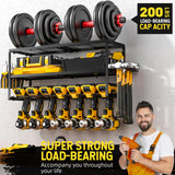 Power Tool Organizer-7 Drill Holder Wall Mount, Garage Organization Storage, 3 Layer Heavy Duty Metal Power Tool Rack,Garage Tool Organizer with Screwdriver Plier Hammer Holder, Men Dad Gifts masadi