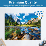 Nature Puzzle for Adult 500 Piece Puzzle Mountain Lake Landscape Puzzle Scenery, Jigsaw Puzzles Scenic, Art Home Decor DIY Funny Challenging Puzzle Game Toy for Mom, Wife, Friend Jeacirio