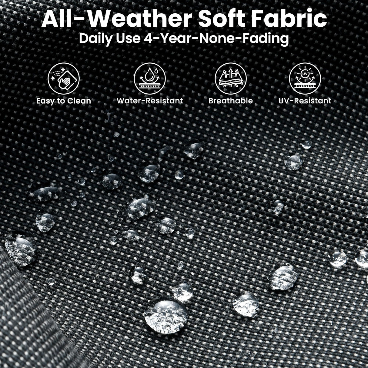 ovios 9 Pieces Patio Furniture Set, Outdoor Wicker Sofa Couch with Rocking Swivel Chairs Fire Pit Table, Modern Deep Seat Rattan Conversation Sets for Porch Deck, Black ovios