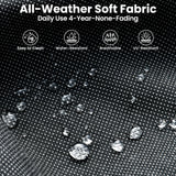 ovios 9 Pieces Patio Furniture Set, Outdoor Wicker Sofa Couch with Rocking Swivel Chairs Fire Pit Table, Modern Deep Seat Rattan Conversation Sets for Porch Deck, Black ovios