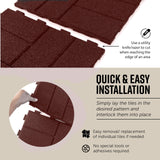 Playsafer Brick Rubber Interlocking Tiles | 16 X 16 | Easy Install for Indoor and Outdoor Use (Red, 20 Tiles) Playsafer