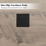 HOOBRO Tree Bookshelf, 9-Tier Bookcase Wooden Shelves, Floor Standing Storage Rack, for Display of CDs, Books in Living Room, Home Office, Wood Storage Rack for Bedroom, Greige BG08SJ01G1 HOOBRO