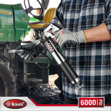 Bravex Pistol Grip Grease Gun Heavy Duty Professional 6000 PSI W/Quick Release Coupler - 18 inch Flex Hose Bravex
