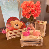 Admired By Nature Wooden Crates Storage Container, Rustic White Set of 3, Farmhouse Style Decorative Baskets for Home Decor, Rustic Decor, Nesting Stackable Organizers, Distressed Wood Crates Admired By Nature