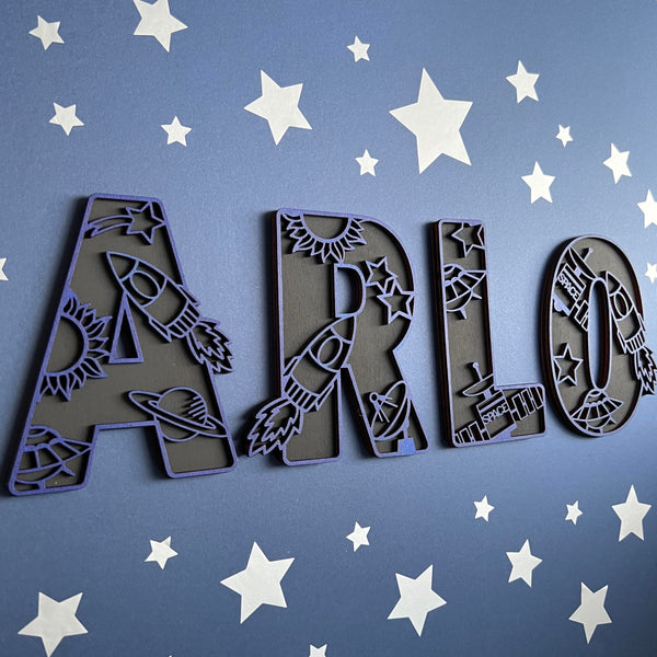 Personalized Wooden Name Sign for nursery, Wall letters Customized Nam ...