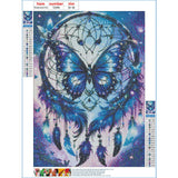 DPHERO Butterfly Diamond Painting Kits for Beginners Adults,5D DIY Dreamcatcher Diamond Art Kits,Round Full Drill Feather Diamond Painting Art,DIY Painting by Numbers Diamond Art Painting 12x16 inch DPHERO