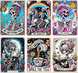 EIBEILI 6-Pack Skull Diamond Art Kits for Adults, Tarot Card Diamond Painting for Beginners, DIY Full Rhinestone 5D Gothic Diamond Painting Kits (Gemstone Craft), Home Wall Decoration (12x16 inch) EIBEILI