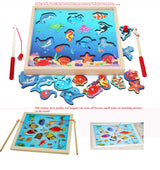 TOWO Wooden Fishing Game-Magnetic Fishing Puzzles with Numbers Jigsaw Puzzle- Sea Creatures Kids Fishing Game Educational Toys for 3 Years Old Math Toy Montessori Materials Toys of Wood Oxford