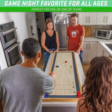 GoSports Shuffleboard and Curling 2 in 1 Board Games - Classic Tabletop or Giant Size - Choose Your Style GoSports