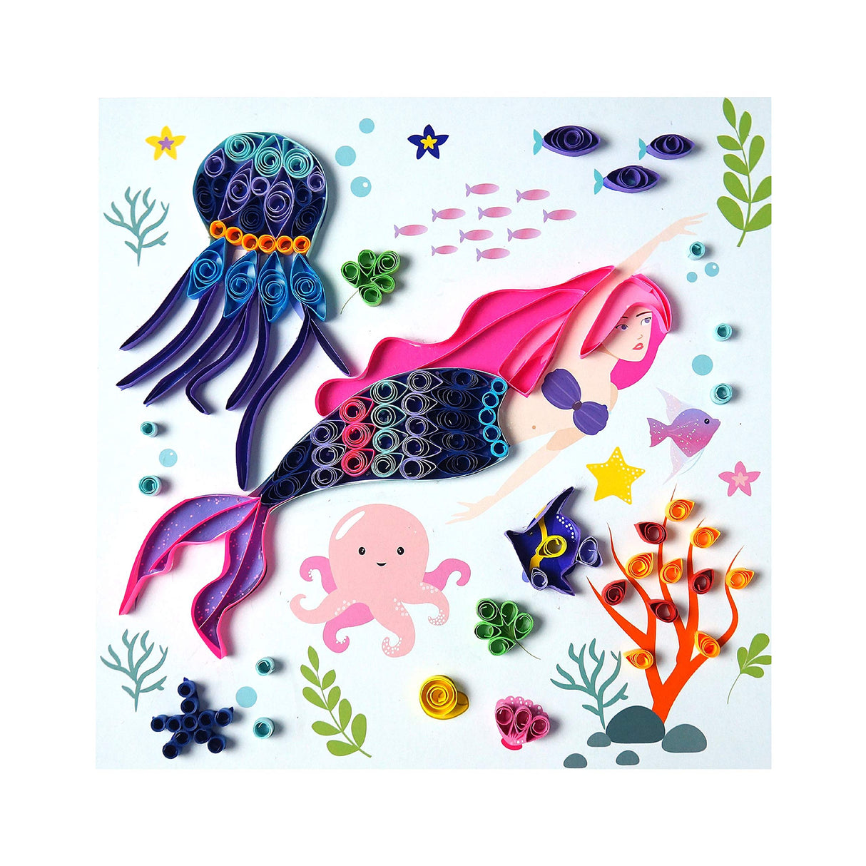 C.S. Kids DIY Paper Quilling Arts & Crafts Gifts – Fairy Tales| 3D Paper Quilling Design Kits for Kids, Make Your Own Paper Art (Paper strips & tools Included) C.S.KIDS