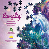 1000 Piece Puzzles for Adults,Glitter Unicorn Jigsaw Puzzle,Rainbow Forest Puzzles 1000 Pieces,Creative Games and Gifts Difficult Fantasy Puzzle Home Decor Toy for Adults (27.5"x19.6"), 1:1 Poster lamplig