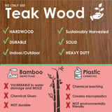 AquaTeak Patented 24" Sumba Teak Shower Bench with Shelf AquaTeak