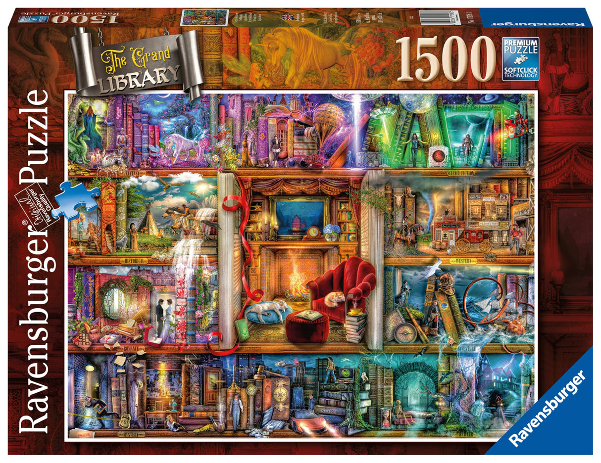 Ravensburger Aimee Stewart The Grand Library 1500 Piece Jigsaw Puzzle for Adults & Kids Age 12 Years Up Ravensburger