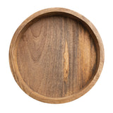 Creative Co-Op Boho Footed Wood Carved Design, Natural Decorative Tray Creative Co-Op