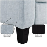 Serta® Lindbergh 70.5" Modern Transitional Sofa, Tufted Back Cushion, Square Track Arms, Solid Wood Legs, Dream Coil® Comfort, Woven Polyester Fabric, Light Gray Serta