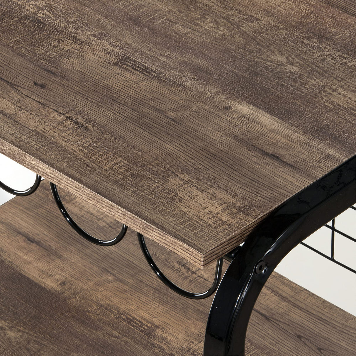 FirsTime & Co. Black and Brown Ansel Bakers Rack, Kitchen Shelf Unit Organizer and Storage Station, Wood and Metal, Farmhouse, 25.25 x 16.5 x 57 inches FirsTime