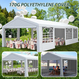 20x30 ft Party Tent Heavy Duty Canopy Tent with Removable Sidewall & 4 Sand Bags, Outdoor Wedding Event Tents for Party (20' x 30') QZEN