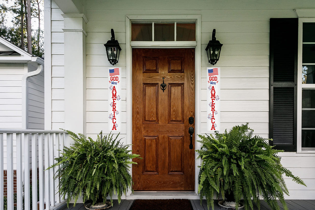 Twisted R Design USA Patriotic Sign - Unique Vertical 4th of July Decor Wooden Sign, 24" Hanging/Standing Farmhouse Decor, Directly Printed Home Decorations For the 4th of July, Cozy Wall Decor, 2ft Twisted R Design