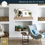 MCS 48-Inch Mantel, Master & Co Antique Natural Finsh Solid Wood Floating Fireplace Mantel, Long Floating Shelf for Livingroom with Wood Cleat Hanging System, Photo and Home Decor Display Shelf MCS