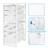 Simple Trending 3-Tier Under Sink Cabinet Organizer with Sliding Storage Drawer, Desktop Organizer for Kitchen Bathroom Office, Stackbale,White Simple Trending