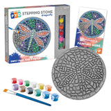 MindWare Paint Your Own Stepping Stone: Dragonfly - Paint Your Own Stepping Stones for Kids Craft Kit Includes Paint, Brushes and Instructions MindWare