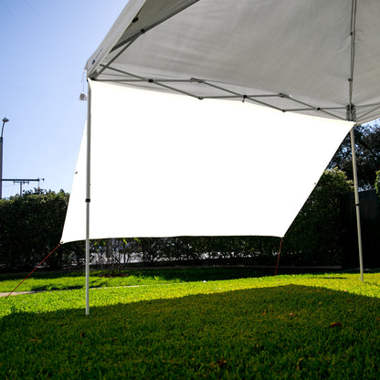 SUNNY MOOD Whtie 10' x 20' Rectangle Sun Shade Cloth Canopy Privacy Screen with Grommets for Pergola Patio Gazebo - Custom Size Accepted - WoodArtSupply