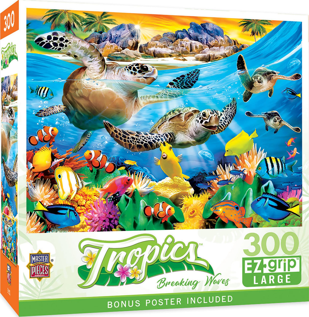 MasterPieces 300 Piece EZ Grip Jigsaw Puzzle - Breaking Waves - 18"x24" Masterpieces
