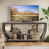 Tribesigns TV Stand for Televisions up to 80 Inches, 70.9 Inches Entertainment Center with Storage Shelves, Wood TV Media Console Table Unit for Living Room, Bedroom, Grey Tribesigns