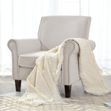 PrimeZone Comfy Accent Chair, Mid-Century Modern Fabric Living Room Chair Reading Chair with Soft Cushion, Nailhead Trim & Rolled Armrest, Arm Chair Sofa Chair for Bedroom Waiting Room Office, Beige PrimeZone