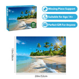 Puzzles for Adults 500 Piece Puzzle Hawaiian Sunset Beach Jigsaw Puzzle, Art Home Decor DIY Funny Parent-Child Game Toy Challenging Puzzle Gift for Mom, Wife, Friend, Finished Puzzle Size is 21 x 15 Jeacirio