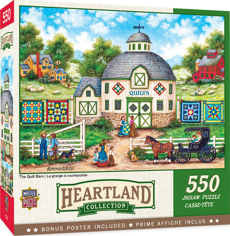 MasterPieces 550 Piece Jigsaw Puzzle for Adults and Family - The Quilt Barn - 18"x24" Masterpieces