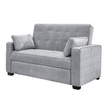 Lifestyle Solutions Ainsley Full Size Convertible Loveseat, Light Grey Serta