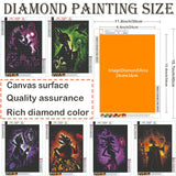 5D Adult Diamond Art Painting Kit,Villain Diamond Painting Kit-6 Pieces,Round Diamond Digital Painting Kit,Gemstone Art Painting Kit,DIY Diamond Painting Kit for Beginners (11.8x15.7 inches) GemZono