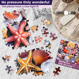 500 Pieces Jigsaw Puzzles for Adults–Colorful Beach Shells Puzzle for Adults Children Elderly–Recycled Paper Puzzle 500 Pieces–Glossy, Sturdy Pieces Challenging Family Game Great Gift Idea (20.5x15in) Nitktaia