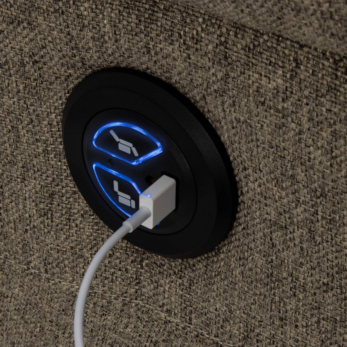 RecPro Charles Collection | 30" Powered Zero Wall RV Recliner | Wall Hugger Recliner | RV Living Room (Slideout) Chair | RV Furniture | RV Chair | Cloth (Oatmeal, 2 Chairs) RecPro